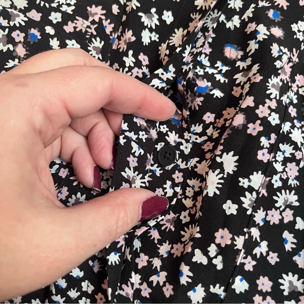Rebecca Taylor floral silk drawstring waist mini dress - Picture 4 of 9